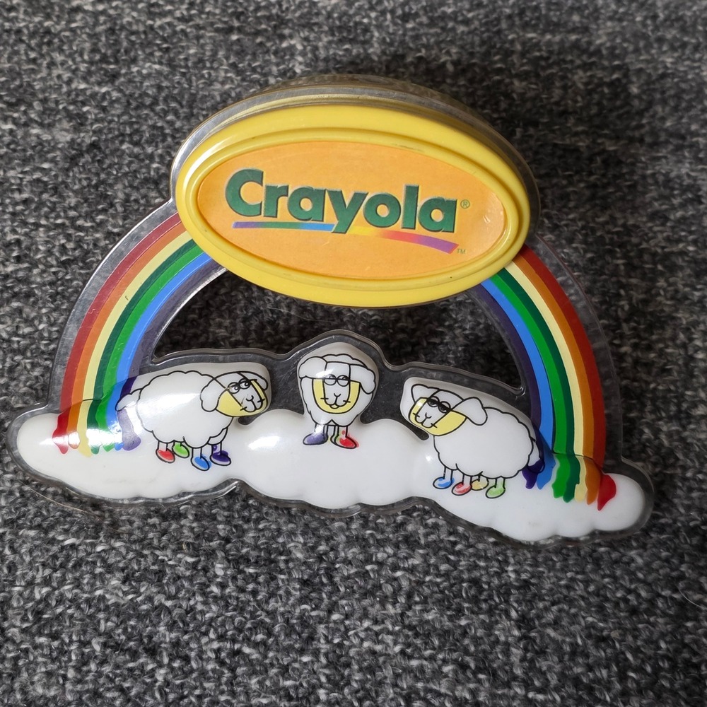 Vintage 2001 Crayola Counting Sheep Rainbow Plug-In Night Light 841.403